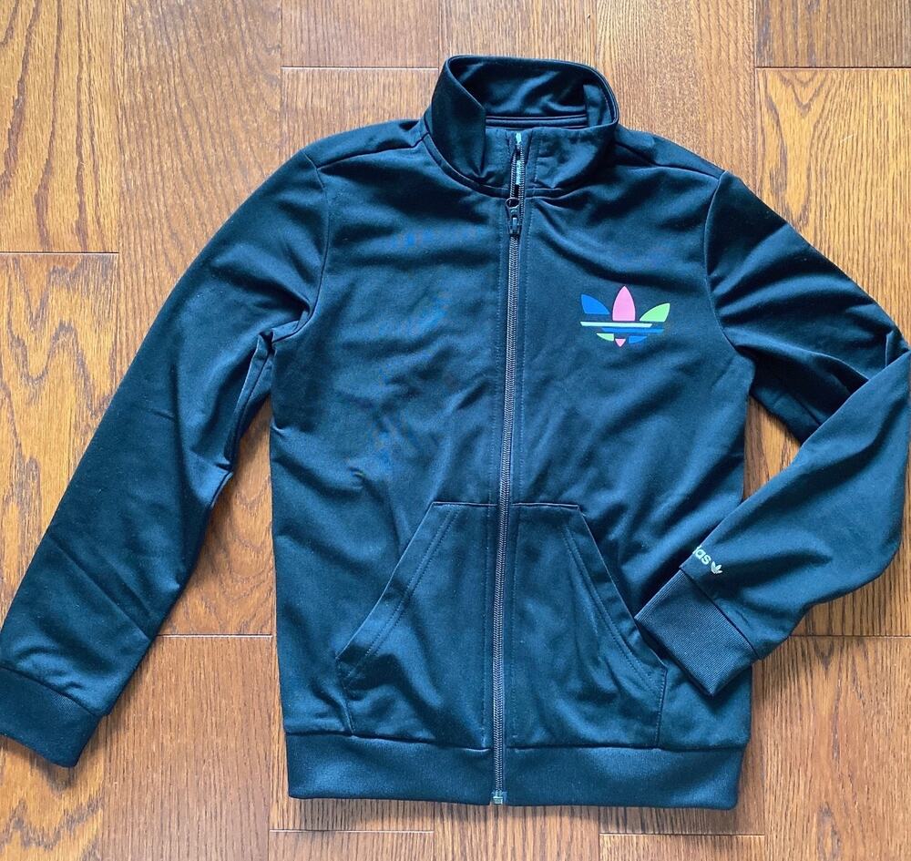 Adidas Full Zip Hoodie Black Boys Size S (9 - 10)